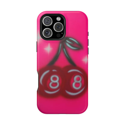 MagSafe "cherry 8ball" airbrush iPhone case