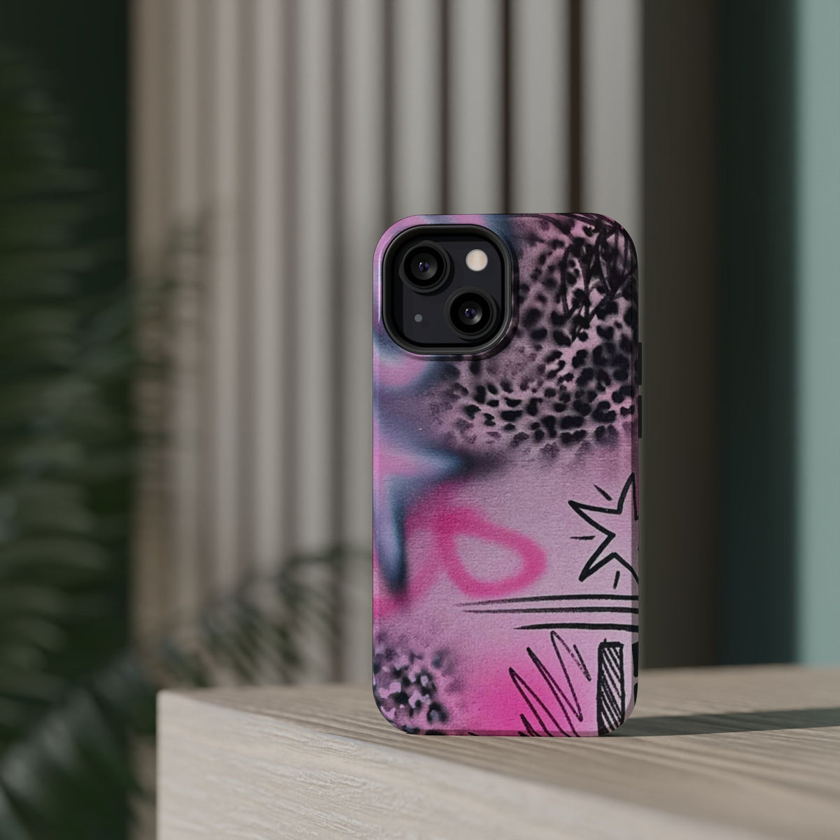 MagSafe "onyx cheetah" Airbrush iPhone Hülle