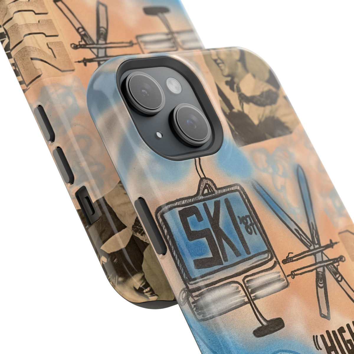 MagSafe „high in the clouds“ Airbrush iPhone Hülle