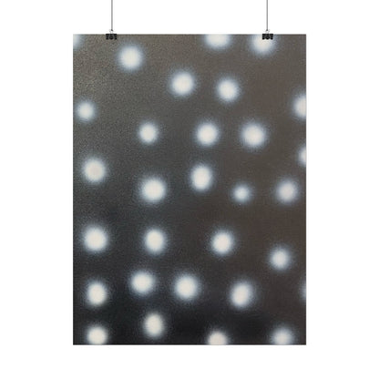 "coconut noir polka dots" airbrush rolled print