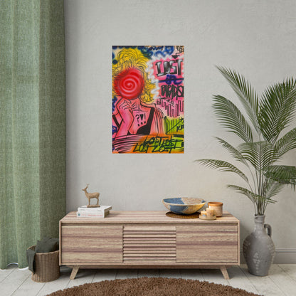 "lost in paradise" airbrush rolled print