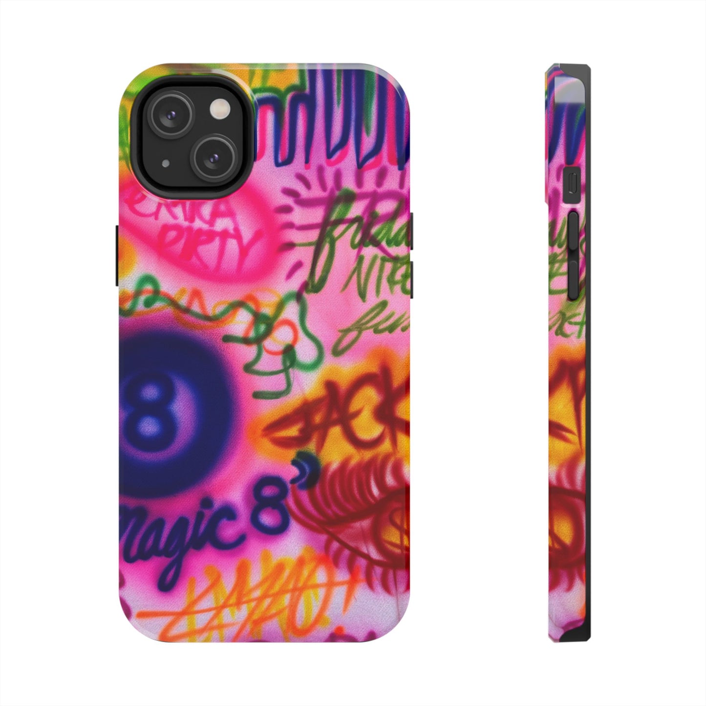 "colorful chaos" airbrush iPhone case