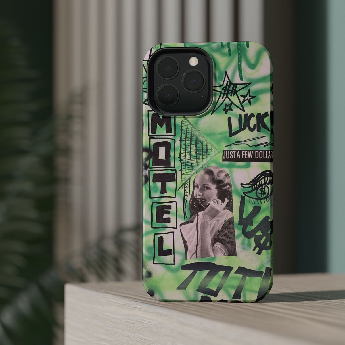 MagSafe "lust over luck" airbrush iPhone case