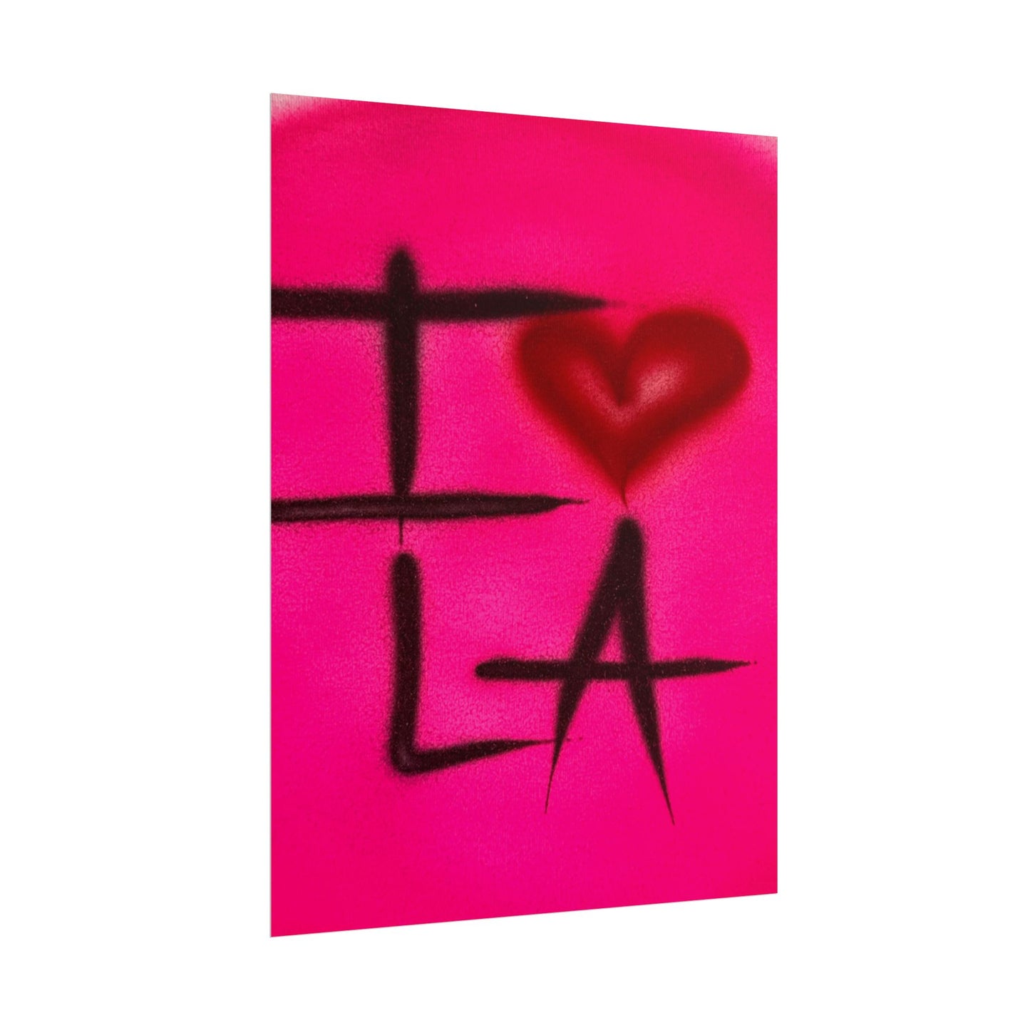 "i <3 LA" airbrush rolled print