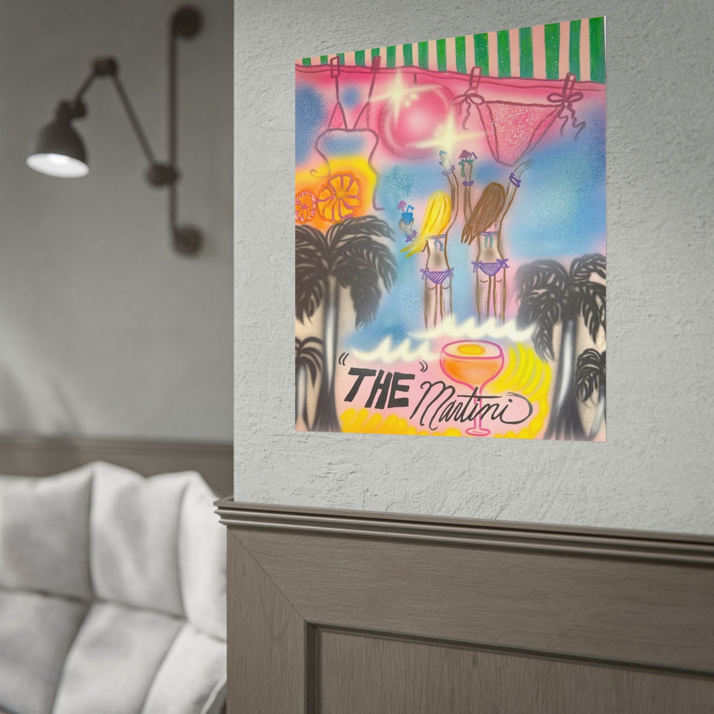 "kinis & tinis" airbrush rolled print