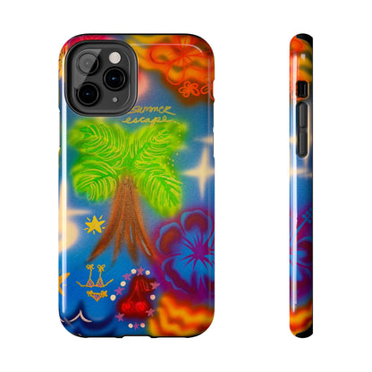 "neon blue palms" airbrush iPhone case