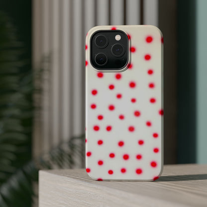 MagSafe "vanilla cherry polka dot" airbrush iPhone case