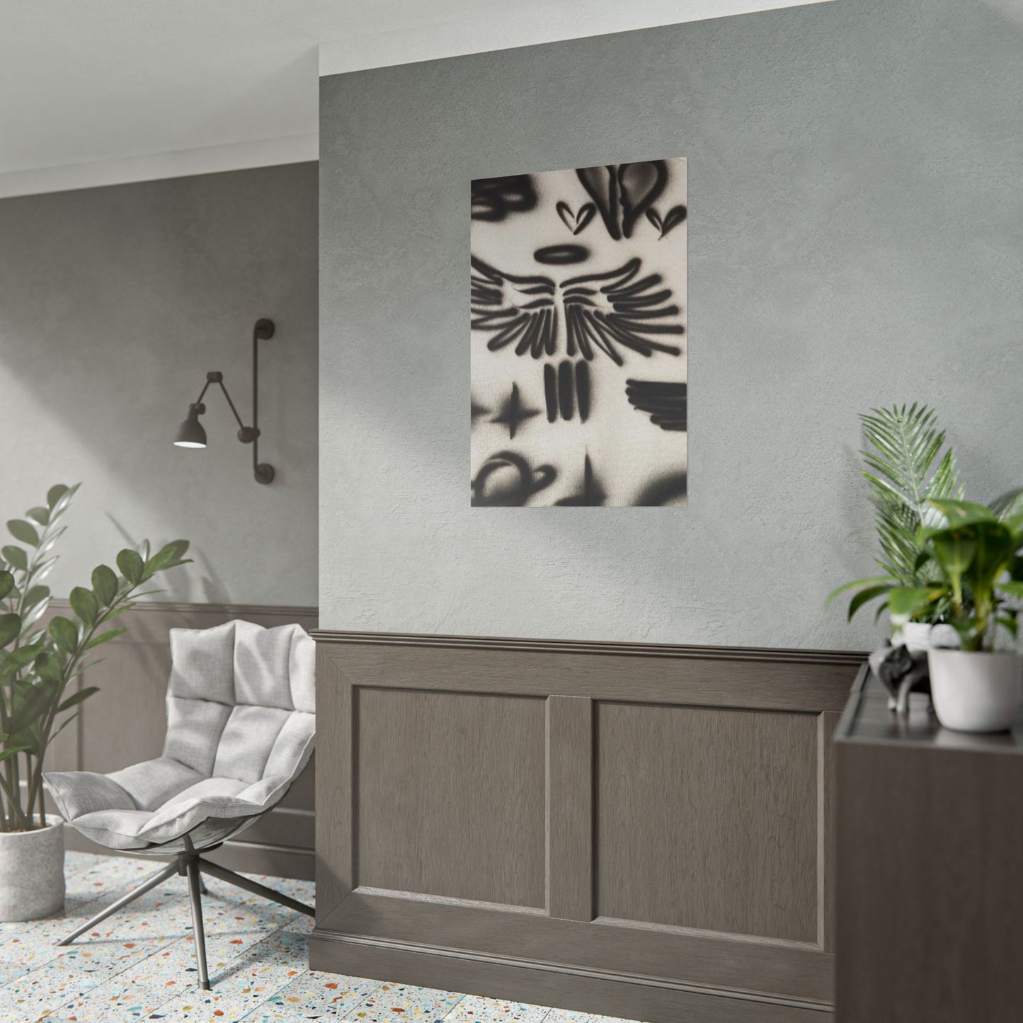 "angel energy" airbrush rolled print