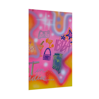 "ibiza" airbrush rolled print
