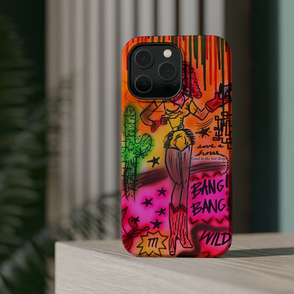 MagSafe "wild, wild west" airbrush iPhone case