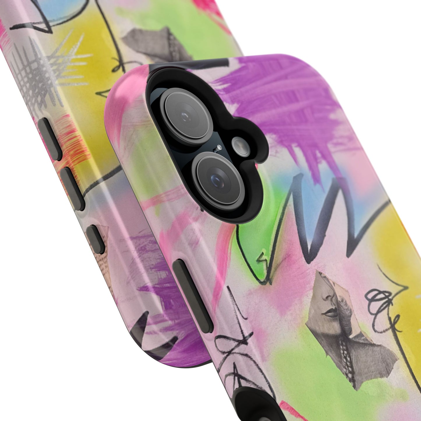 MagSafe "pastel static" airbrush iPhone case