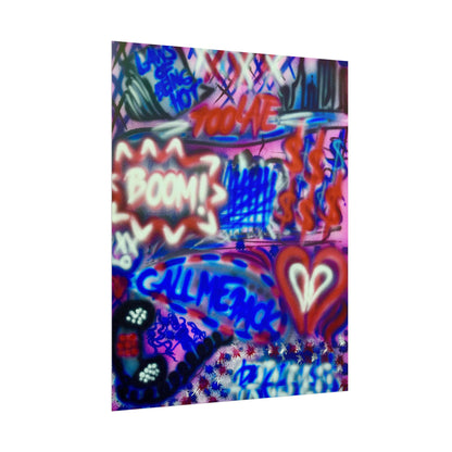 "BOOM!" airbrush rolled print