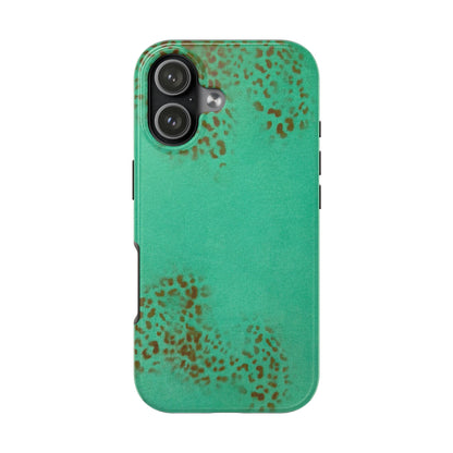 "teal cheetah" airbrush iPhone case