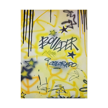 "boulder" airbrush rolled print