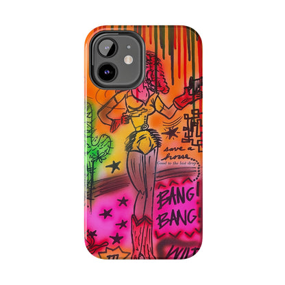"wild, wild west" airbrush iPhone case