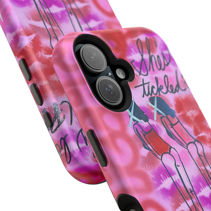 MagSafe "tickled pink" airbrush iPhone case