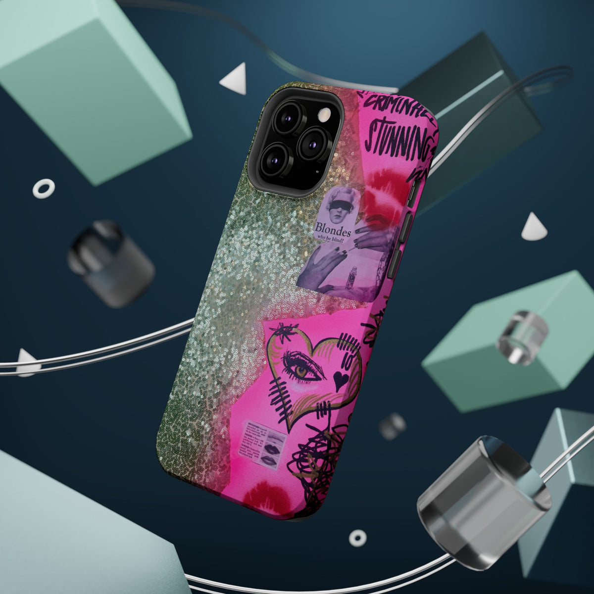 MagSafe "glitter gloss" airbrush iPhone case