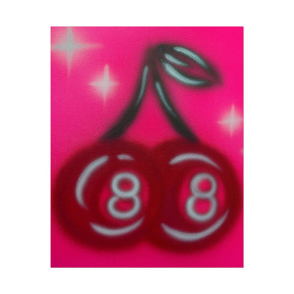 "cherry 8ball" airbrush rolled print