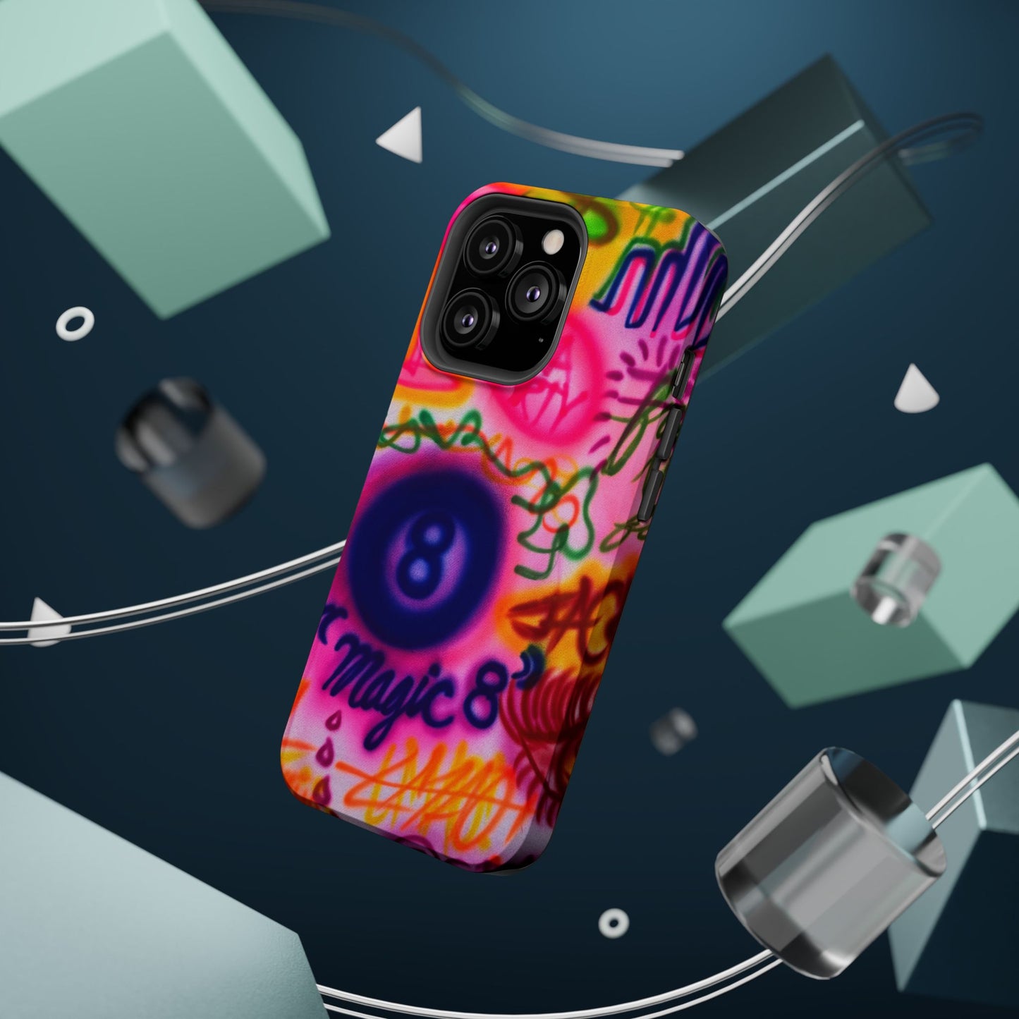 MagSafe "farbenfrohes Chaos" Airbrush-iPhone-Hülle