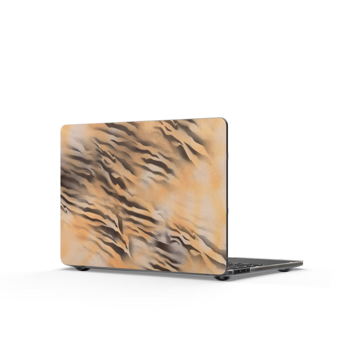"neutral tiger" airbrush matte macbook case