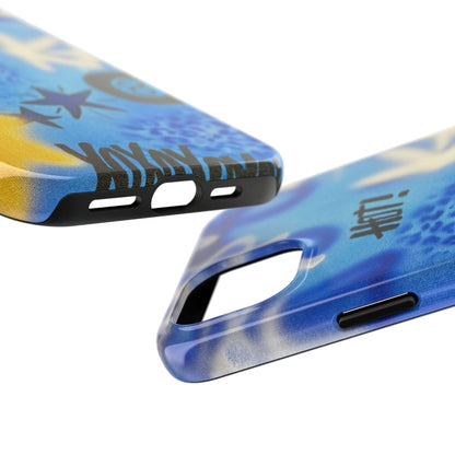 "brilliant blues" airbrush iPhone case
