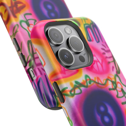MagSafe "farbenfrohes Chaos" Airbrush-iPhone-Hülle