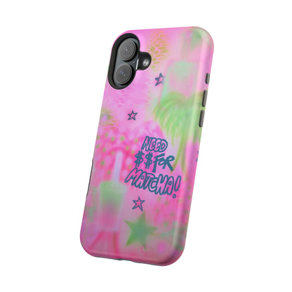 MagSafe "need $$ for matcha" airbrush iPhone case