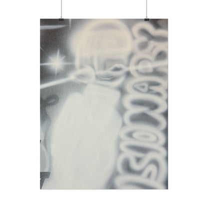 "visionary" airbrush rolled print