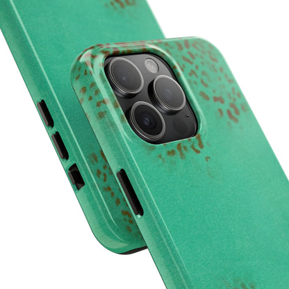 "teal cheetah" airbrush iPhone case
