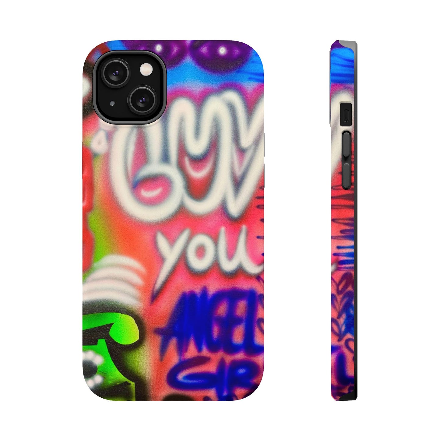 MagSafe "luv u angel girl" Airbrush iPhone Hülle