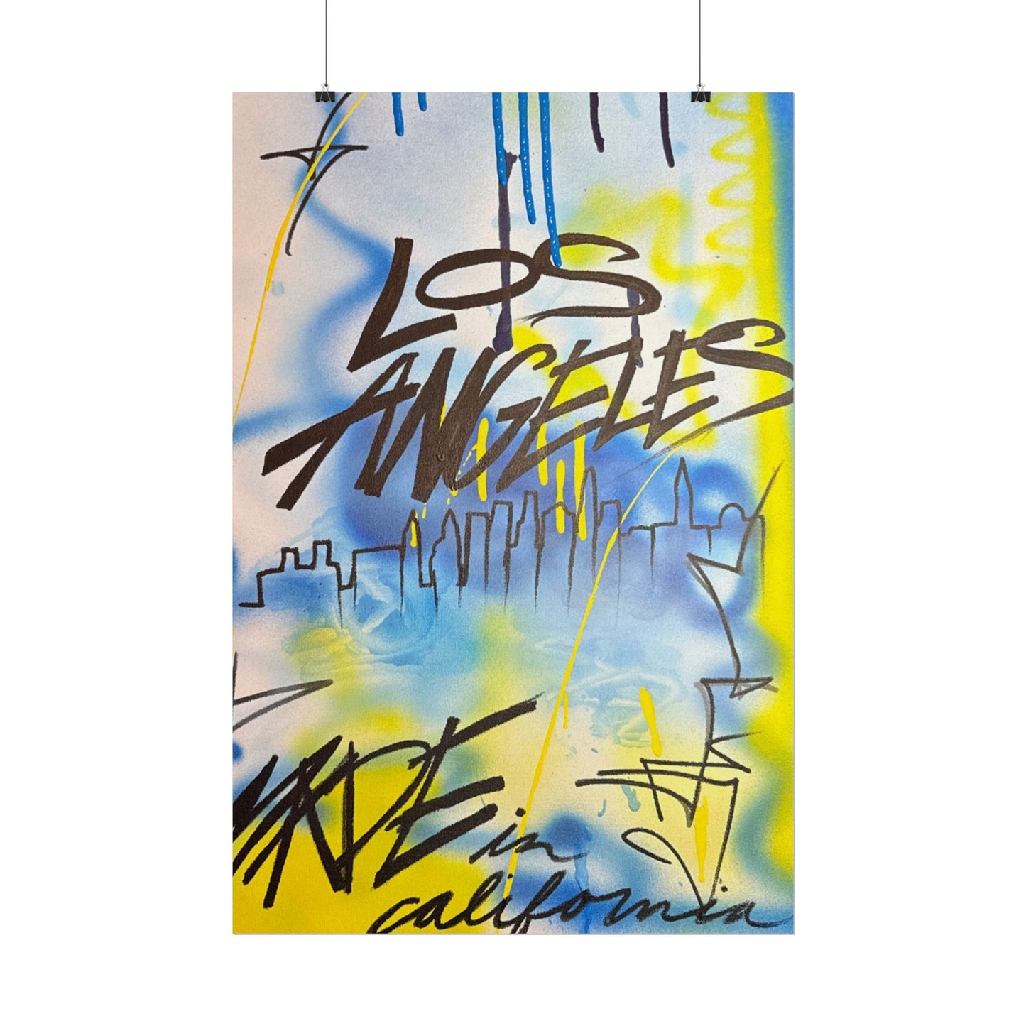 "los angeles" airbrush rolled print