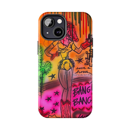 "wild, wild west" airbrush iPhone case