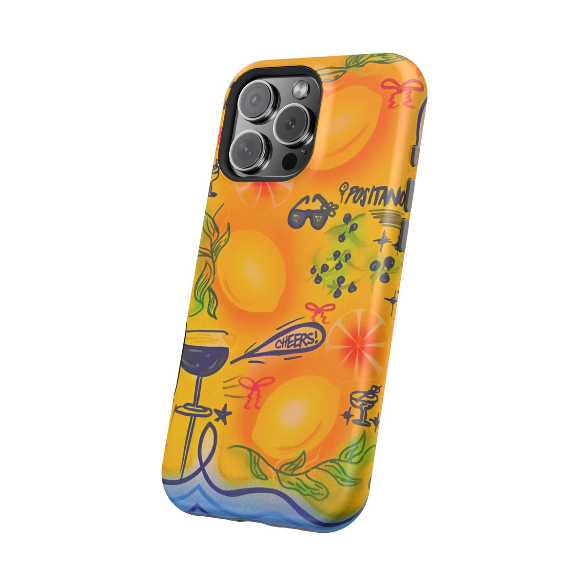 MagSafe Airbrush iPhone Hülle „citrus coastline“