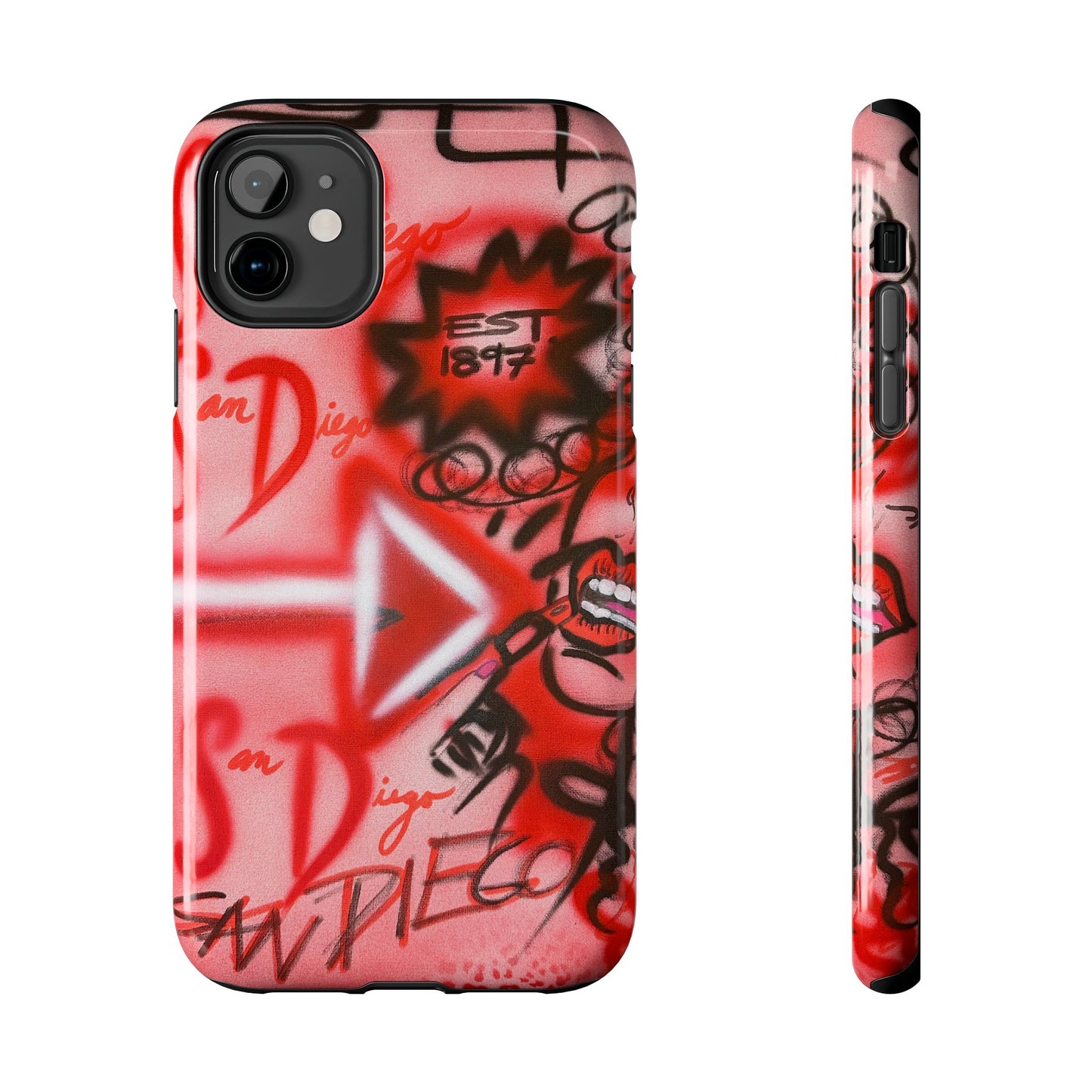 "san diego" airbrush iPhone case