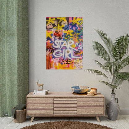 "STARGIRL" airbrush rolled print