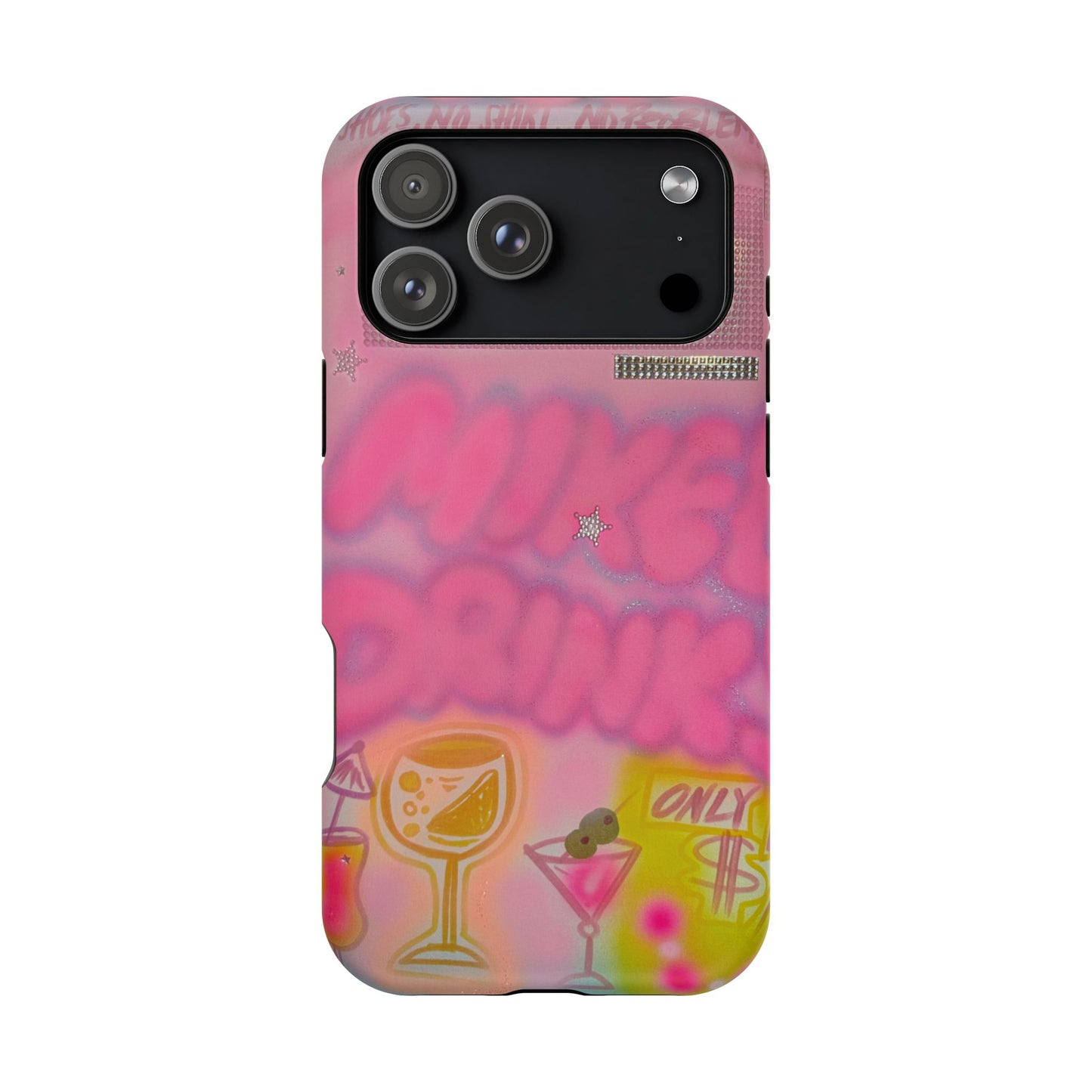 MagSafe "mixed drinks" airbrush iPhone case
