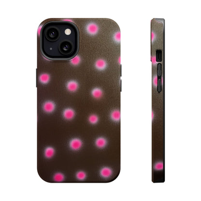 MagSafe "cherry mocha polka dot" airbrush iPhone case