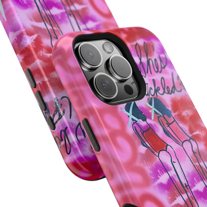 MagSafe "tickled pink" airbrush iPhone case
