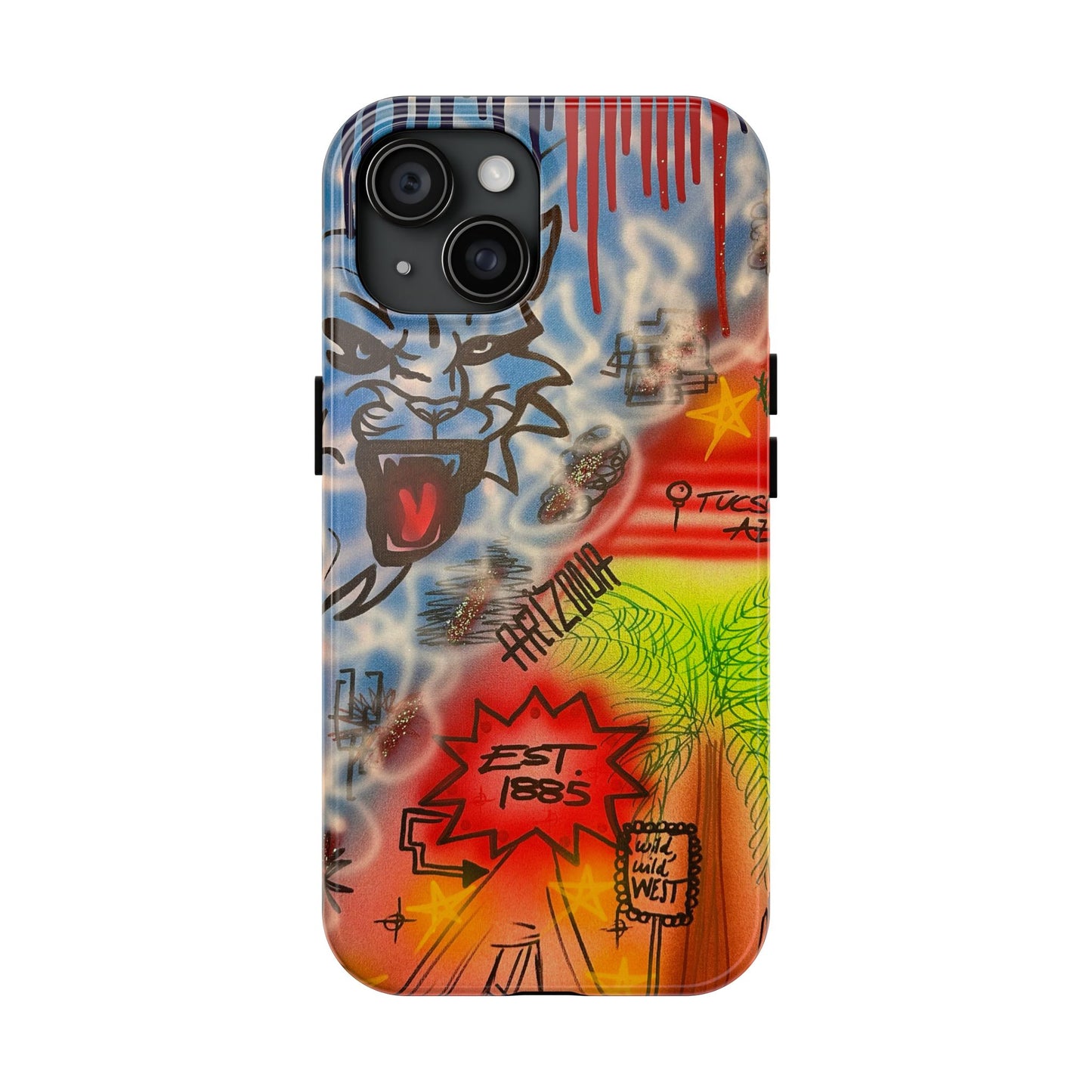 "tucson, arizona pt. 2" airbrush iPhone case