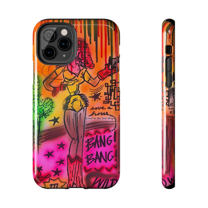 "wild, wild west" airbrush iPhone case