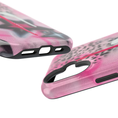 MagSafe "pink cheetah" airbrush iPhone case