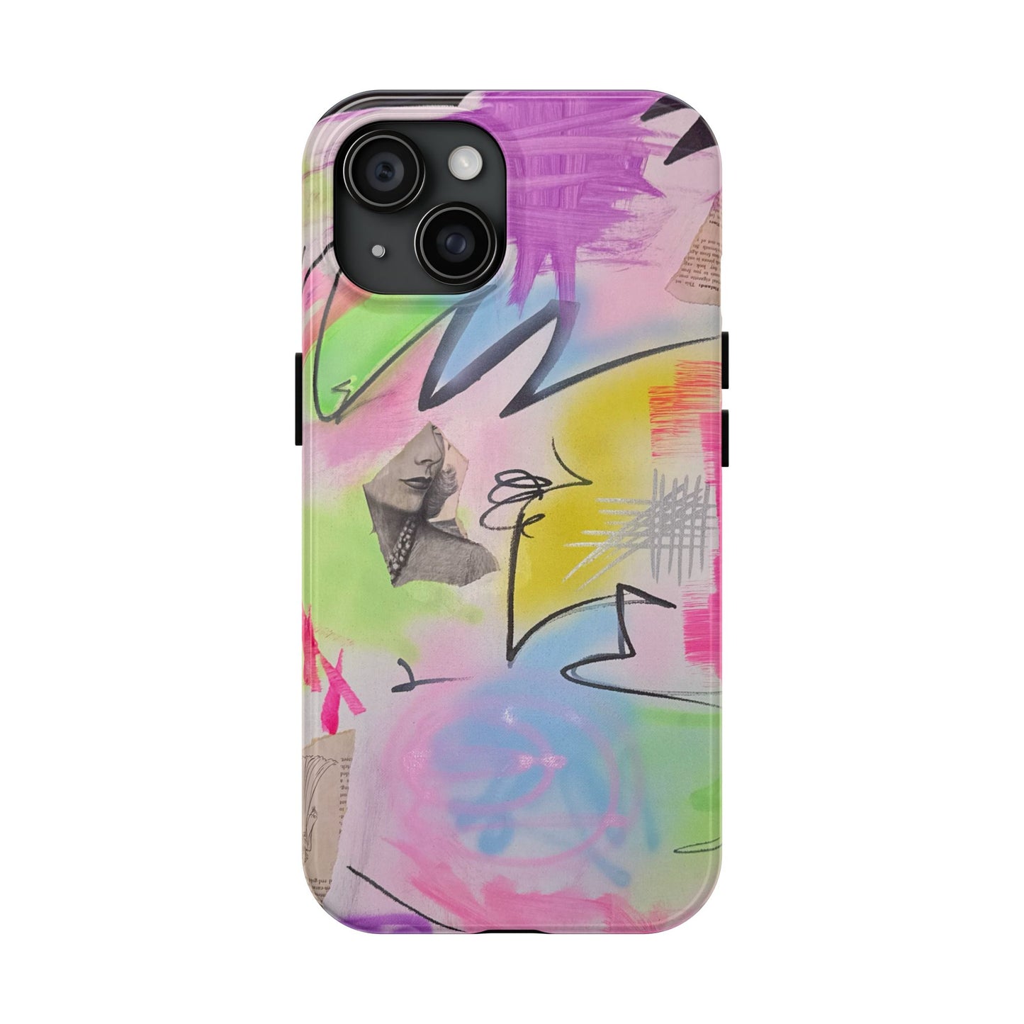 "pastel static" airbrush iPhone case