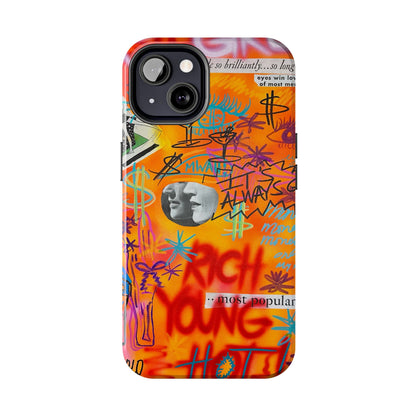 "young, rich, hot!" airbrush iPhone case