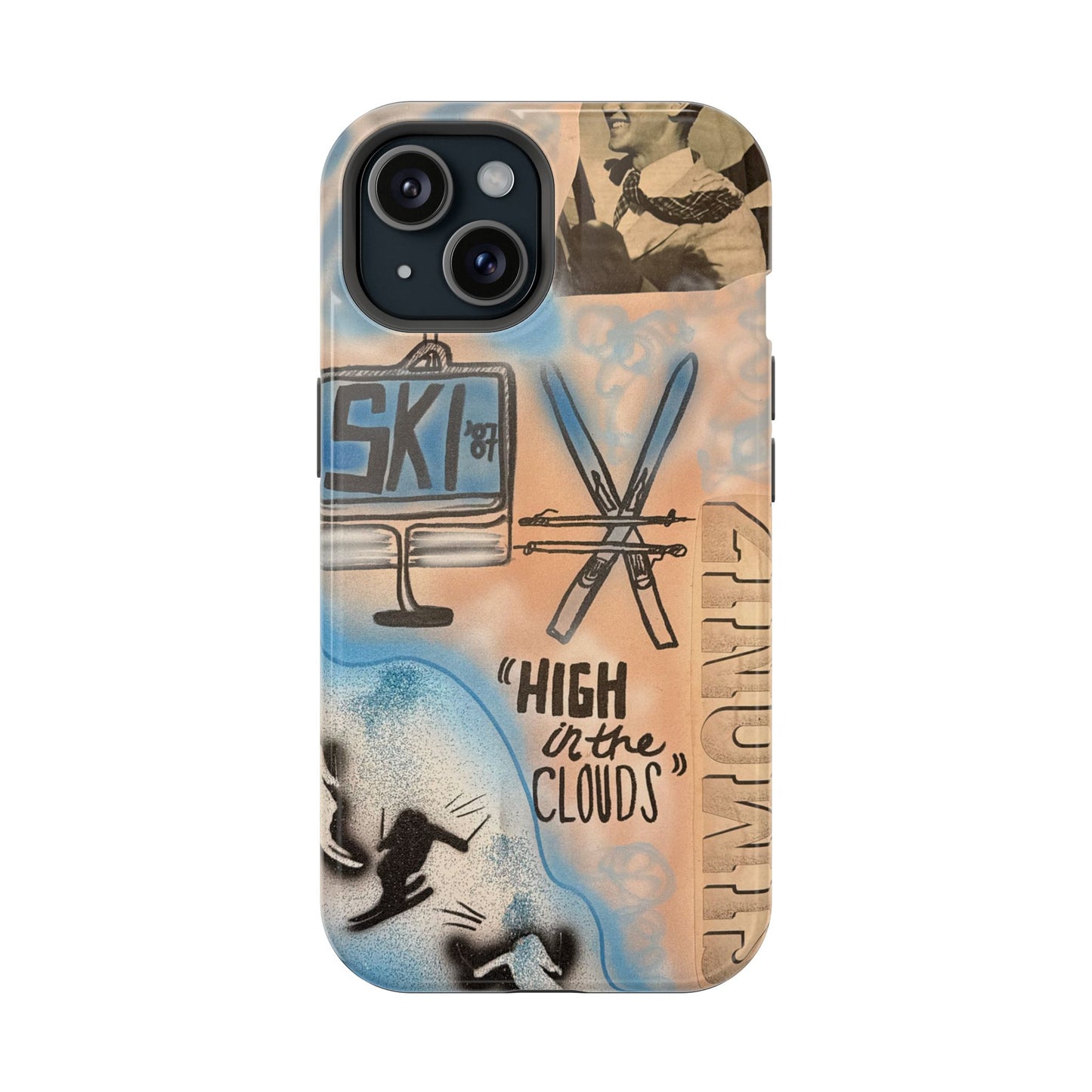 MagSafe „high in the clouds“ Airbrush iPhone Hülle