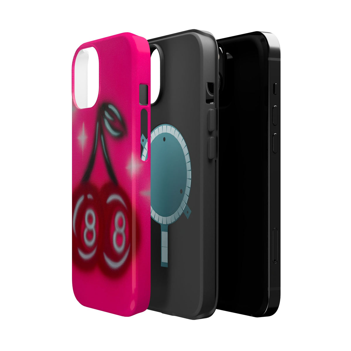 MagSafe "cherry 8ball" airbrush iPhone case