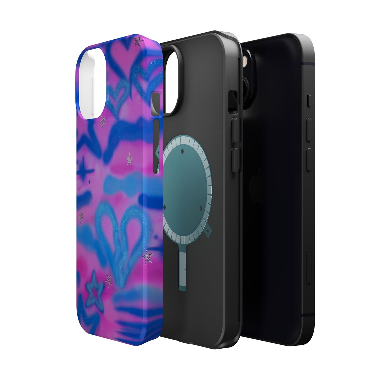 MagSafe "blue camo" airbrush iPhone case