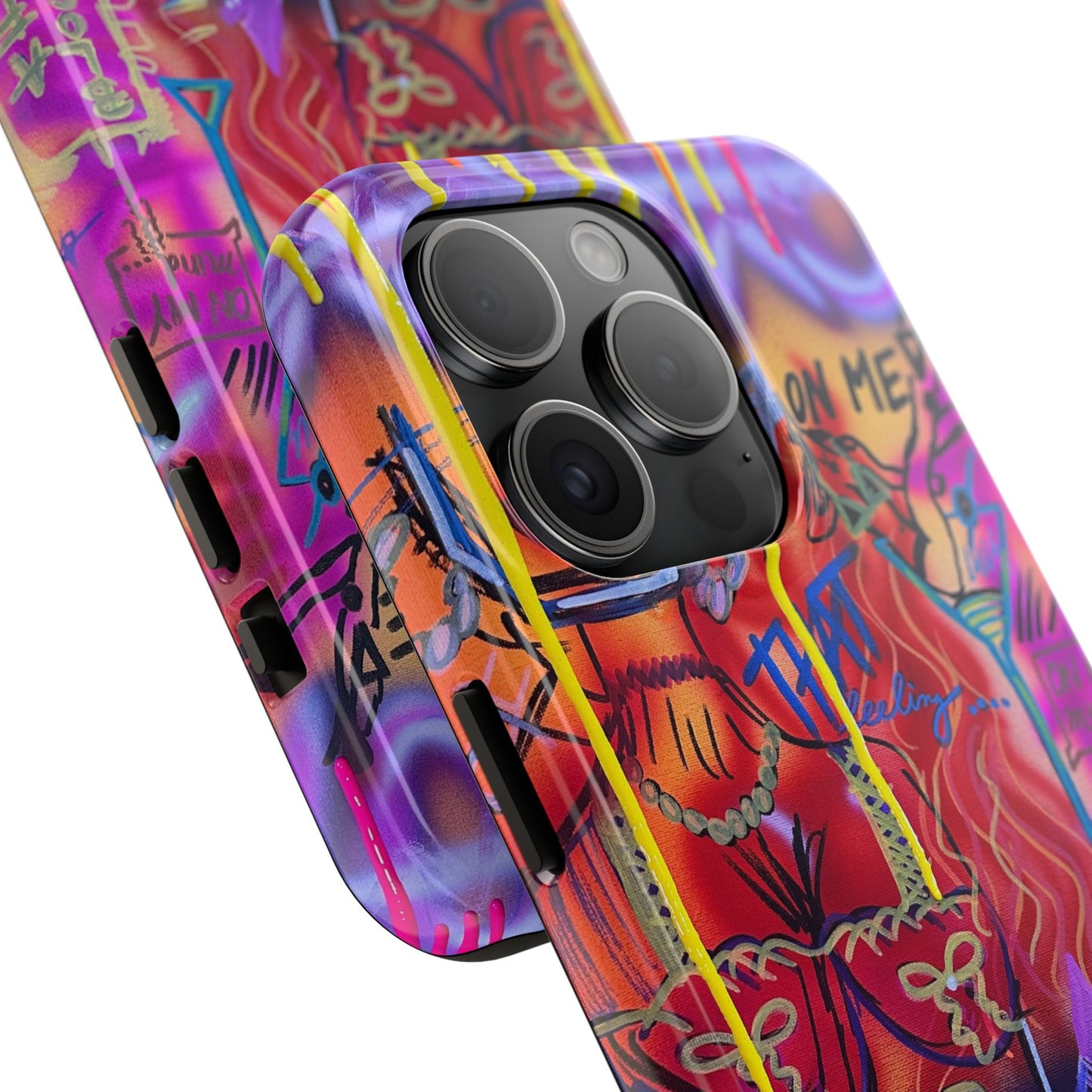 "shots on me" airbrush iPhone case