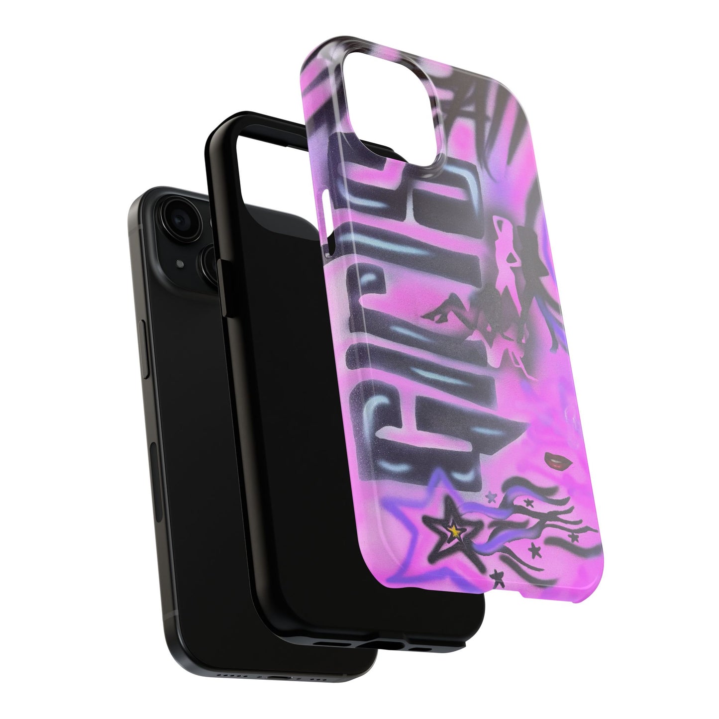 "neon nights" airbrush iPhone case