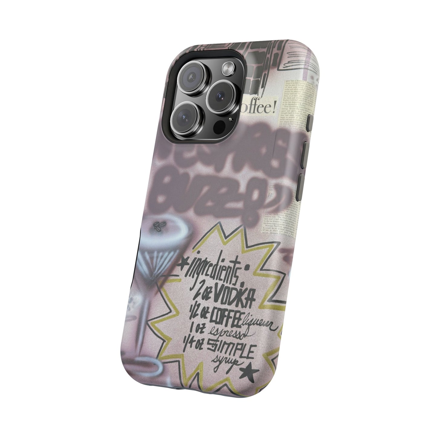 MagSafe "espresso martini" airbrush iPhone case