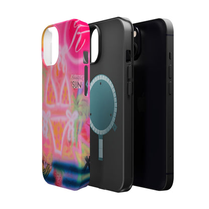 MagSafe "santa monica strawberry" airbrush iPhone case
